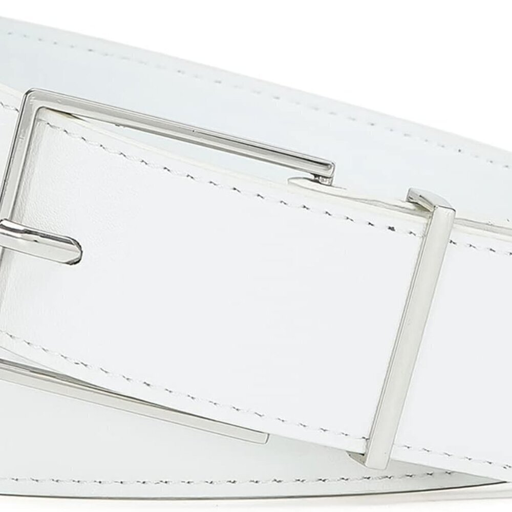 Women Faux Leather Wide Waist Belt for Dresses Jeans with Gold Silver Buckle